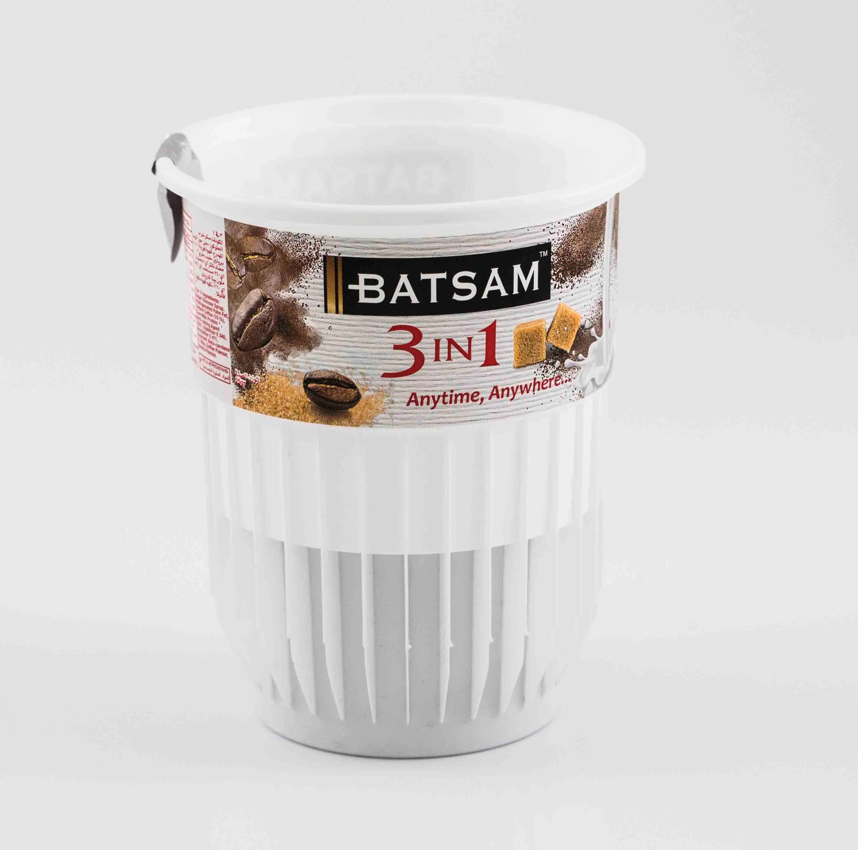 BATSAM™ 3-in-1 Instant Coffee — Front Cup View