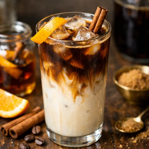 Orange–Cinnamon Velvet Cold Brew Latte