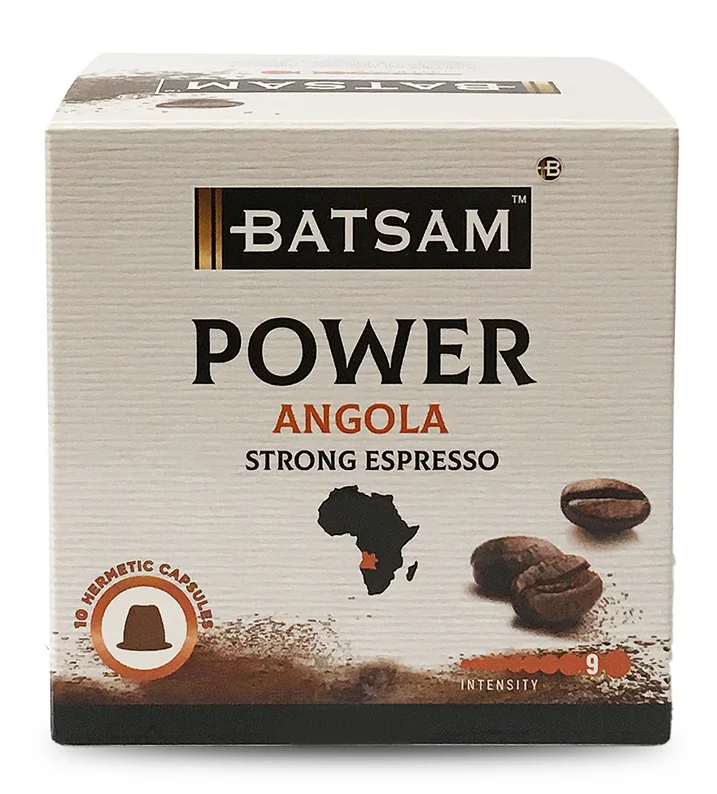 BATSAM™ POWER Strong Espresso Coffee Capsules — Front View