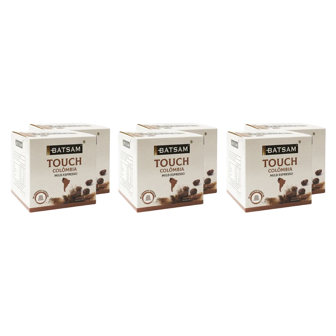 BATSAM™ Touch Mild Espresso Coffee 6x10 Capsules (Nespresso® compatible) — Package Front View